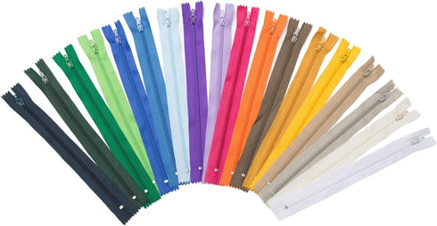YAKA 60pcs 9 Inch Nylon Coil Zippers Sewing Zippers Bulk for Tailor Sewing Bags Garment Crafts DIY Accessories (20 Color)...