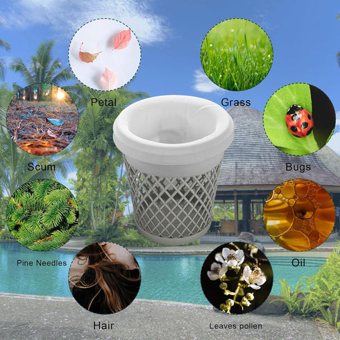30pcs Pool Skimmer Socks, Flexible Pool Skimmer Basket Net for Cleaning, Pool Skimmer Net Sock for Pool Leaves Impurities Fine Sand Debris & Other...