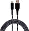 EcoSurvivor USB Type C Cable, USB-A to USB-C Black Nylon Braided Fast Charging Cable, 8ft, For iPhone 15/Pro/Max, iPad Air/Pro, MacBook, Samsung G...