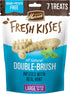 Merrick Fresh Kisses Natural Dental Chews, Toothbrush Shape Treat Infused With Real Mint, For Large Dogs - 7 ct. Bag...