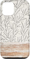 iPhone 12/12 Pro Boho Rustic Botanical Leaf Pattern Vintage Beige Case...
