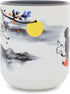 Disney Mickey and Minnie Mouse Watercolor Sunset Asian-Style Ceramic Tea Cup | Traditional Japanese-Inspired Mug Without Handle | Holds 9 Ounces...