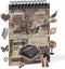 595PCS Vintage Washi Sticker Book for Scrapbookling - 50 Sheets Brown Pre-cut Journaling Stickers, Ephemera for Junk Journal Supplies DIY Crafts A...