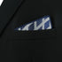 S&W SHLAX&WING Pocket Square for Men Satin Woven Rhombic Checkered Blue Grey for Party Prom...