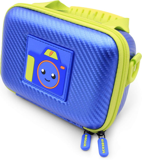 CASEMATIX Camera Case Compatible with VTech KidiZoom Camera and Camera Accessories with Shoulder Strap and Padded Interior Divider, Blue Travel Ca...