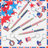 48 Pcs Independence Day Metal Ballpoint Pens American Flag Keychain Set Gold Retractable School Pens USA Flag Key Chains Office Patriotic 4th of J...