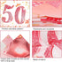 DPKOW Rose Gold 50th Birthday Banner - Backdrop, Wall & Garden Decoration, 185 x 90cm Fabric...