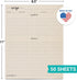 321Done Recipe Paper, Made in USA - 8.5x11 Tan, Full Page Blank Recipe Paper to Write in Your Own Recipes, Minimalist Letter Size Refill Pages for...