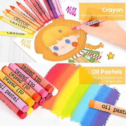 iBayam Art Kit, 251-Pack Art Supplies Drawing Kits, Arts and Crafts Gifts Box for Kids Teen Girls Boys, Art Set Case with Trifold Easel, Scratch P...