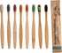 10PCS Colorful Natural Bamboo Toothbrush Set Soft Bristle(Multi-Colors)...