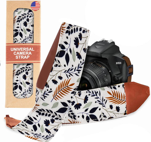 Camera Strap for DSLR and Mirrorless Camera , Shoulder Neck and Crossbody Strap with Soft Padded Webbing, Cotton Pattern for Men & Women, Best Gif...