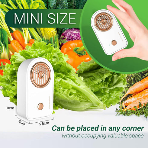 Mini USB Fridge Deodorizer, Portable Rechargeable Refrigerator Deodorizer, Odor Eliminator Reusable Deodorizer for Home, Freezer, Car, Closet, War...