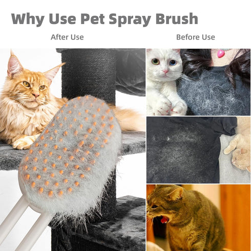 Cat Brush Dog Brush Cat Grooming Supplies Pet Supplies, Spritz Defur Comb For Cats Cat Brush For Shedding With Rotable Handle, Cloud Care Cat Hair...