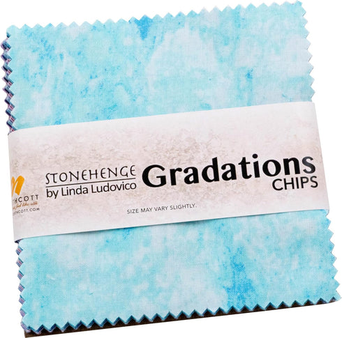 Linda Ludovico Stonehenge Gradations II Crystal Chips 42 5-inch Squares Charm Pack Northcott, Assorted, CGRAD42-470...