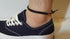Infinityee888 Onyx Bead Anklet bracelet 10-10.5 inches woven with Leather cord beautiful handmade hippie bohemian Unisex Anklet Gift Idea for Both...
