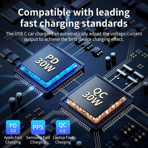 Dual-Port 60W,USB C Car Charger, Fast Charge, Cigarette Lighter USB Charger, Mini Metal Shell?for Apple iPhone 15/14/13 Pro Max Plus, iPad, Samsun...