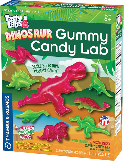 Thames & Kosmos Dinosaur Gummy Candy Lab, Tasty Labs STEM Experiment Kit, Make Your Own Dinosaur-Shaped Gummies, Explore Chemistry in Cooking, Saf...