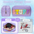 4Pcs Premium Preppy Makeup Bag Set, Fashion Chenille Letter Waterproof PU Leather Cosmetic Bags, Multi Colors Large Capacity Travel Makeup Bag Set...