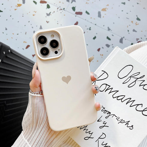 Jmltech Compatible with iPhone 13 Pro Max Case Heart Phone Case Silicone Cute Slim Durable Shockproof Protective Case for iPhone 13 Pro Max (White...