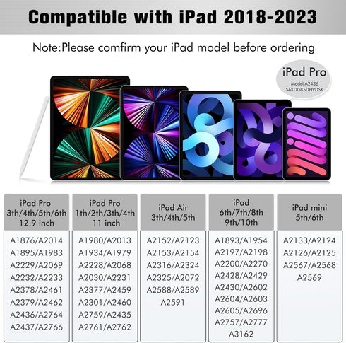 Uogic Stylus Pen for iPad 9th&10th Generation, Active Pencil Compatible with iPad Apple iPad Pro11&12.9'', iPad Air 3rd/4th/5th Gen, iPad 6th/7th/...