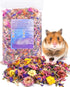 Bissap Natural Flower & Herb Hamster Bedding 300g/10.5oz, Small Animal Flower Habitat Decor for Syrian Dwarf Hamster Gerbil Chinchilla Mice Degu a...