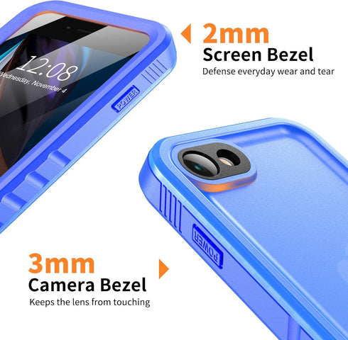 Cozycase Waterproof iPhone SE3/SE2/7/8 Case - Shockproof Full Body Protection with Built-in Screen Protector (Blue)......