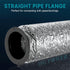 6 Inch Duct Connector, HG Power 150mm Plastic Straight Pipe Flange for 6" Ducting Pipes Hoses Heating Cooling HVAC Ventilation Use, Black...