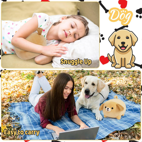 Dog Plush Pillow,8inch Puppy Stuffed Animal Toy,Cute Soft Dog Plushie Hugging Pillow Valentine Christmas Birthday Gifts for Kids Girlfriend Boyfri...