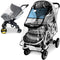 Stroller Rain Cover and Baby Stroller Mosquito Net(2-Piece Set),Universal Stroller Accessory,Waterproof, Windproof Protection,Protect from Dust Sn...