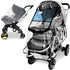 Stroller Rain Cover and Baby Stroller Mosquito Net(2-Piece Set),Universal Stroller Accessory,Waterproof, Windproof Protection,Protect from Dust Sn...