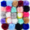 Coopay 24 Pieces Faux Fox Fur Pom Pom Balls DIY Fur Fluffy with Elastic Loop for Hats Keychains Scarves Gloves Bags Charms Knitting Accessories (M...