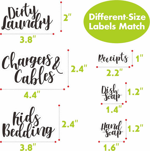 Hebayy 318 PCS Laundry Room & Linen Closet Organization Labels?No Stain Removal, Water/Oil Resistant Stickers for Home Office, Bathroom and The Be...