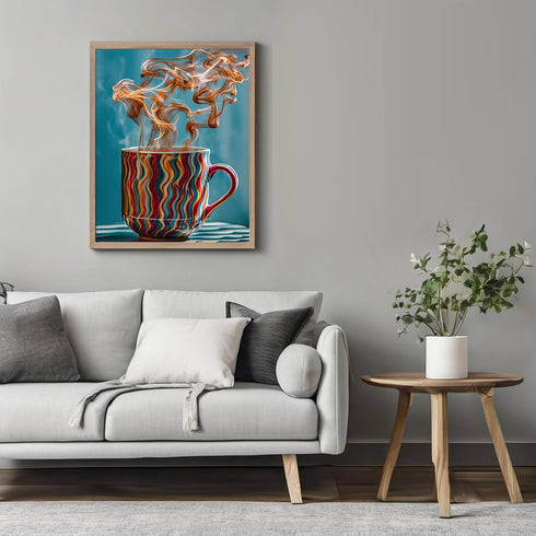 Posterizer 1 pcs-abstract colorful poster-warm beverage-coffee mug -1-Kitchen & Bar Art-Abstract & Modern Art- Art for Cafe, Restaurant, Coffee Ba...