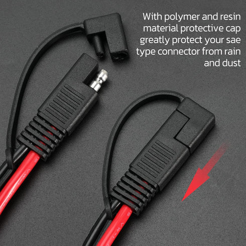 10AWG SAE Extension Cable 10 Gauge SAE to SAE Extension Cord with Two Prong Connectors for Solar RV Automotive (6FT)...
