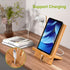 Pezin & Hulin Bamboo Tablet Stand Adjustable, Desktop Cell Phone Stand Holder Dock Compatible with Pad 9.7, 10.5, 12.9, Air 2 3 4 Mini, Kindle, Ph...