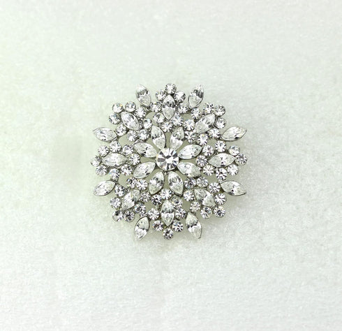 Faship Gorgeous Clear Rhinestone Crystal Pin Brooch Bridal Wedding Party...