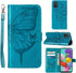 for Samsung Galaxy A51 Case Wallet, Butterfly Floral Embossed, Wrist Strap, Card Holder Slots, Stand Leather Protective Flip Phone Cover (Non 5G V...