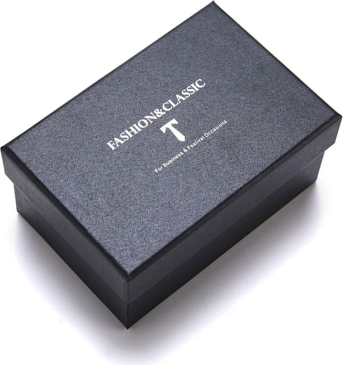 Black ties for men tie set clip Handkerchief Cufflinks...