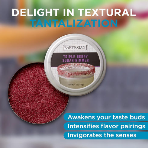 Bartesian Golden Demerara Sugar Cocktail Glass Rimmer - Dessert Cocktails Flavored Sweet Rimming Garnish for Bar Drink Glasses - Professional Home...