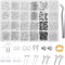 Hypoallergenic Earring Making Kit, Thrilez 3080Pcs Earring Supplies Kit includes Earring Hooks, Earring Backs, Jump Rings, Eye Pins, Earring Posts...