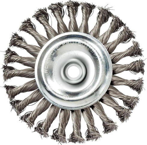 Mercer Industries 186540-5" x 1/2" x 5/8"-11 Knot Wire Wheel, 020 Carbon Steel Wire...