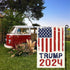 Trump 2024 Flag 12x18 Double Sided Garden Flag American Patriotic USA Flag - Take America Back Garden Flags for Outside Lawn Decor Yard Flag for D...