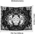 ARFBEAR Sun and Moon Tapestry, Burning Sun with Stars Psychedelic Popular Mystic Wall Hanging Tapestry Black and White Beach Blanket (Large-79 x 5...
