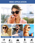 Black Polarized Clip On Sunglasses Over Prescription Glasses for Men Women, Fit Over Eyeglasses Trendy Shades...