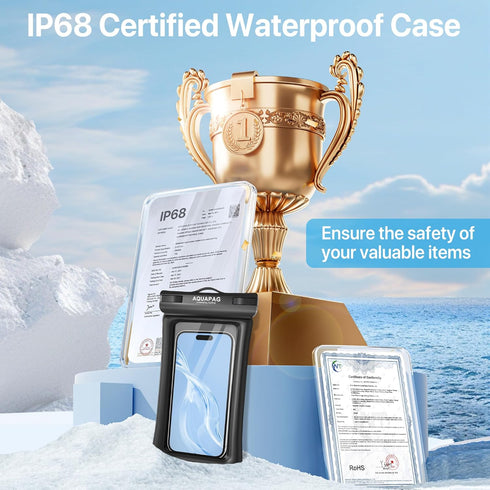 NEPHI IP68 Waterproof Phone Pouch 2 Pack-Up to 7.0"?Adjustable Neck Lanyard Floating Waterproof Phone Case for iPhone,Phone Dry Bags for Vacation ...