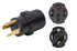 ONETAK NEMA 14-30P to 14-50R Compact 120V/240V 30 Amp 4 Prong Male Plug to 50 Amp 4 Prong Female Receptacle Generator Welder Dryer RV EV Charger C...