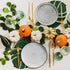 ATFL 8.3'' Artificial Medium Palm Leaves,50 PCS Fake Tropical Monstera Faux Palm Leaves for Safari Jungle Hawaiian Luau Party Table Decoration Wed...