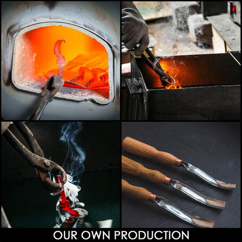 BeaverCraft Wood Carving Gouge 7L/22 Spoon Carving Tools, Chisels - Bowl Gouge, Wood Curved Chisel - Whittling Spoon Knife...