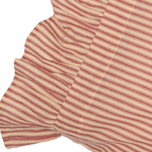 VHC Brands Sawyer Mill Ticking Striped Cotton Farmhouse Standard Bedding Accessory, Pillowcase Set 21x30, Red Country...