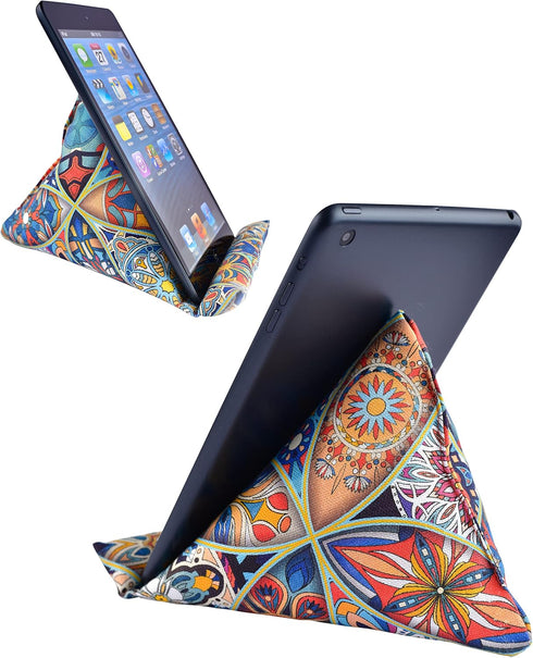 Handmade Phone Pillow Holder - The Wedge Mobile Device Stand - Fabric Phone Stand for All iPhones, All Smartphones! 7 x 6.1 x 5.5 Inches (Manisa)...